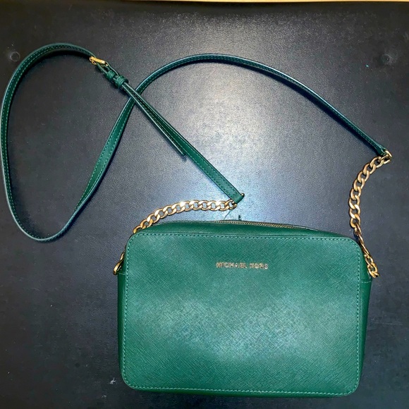 Michael Kors Bags Hunter Green Michael Kors Crossbody Handbag With